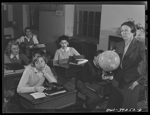 Washington, D.C. A geography class at Woodrow Wilson High School