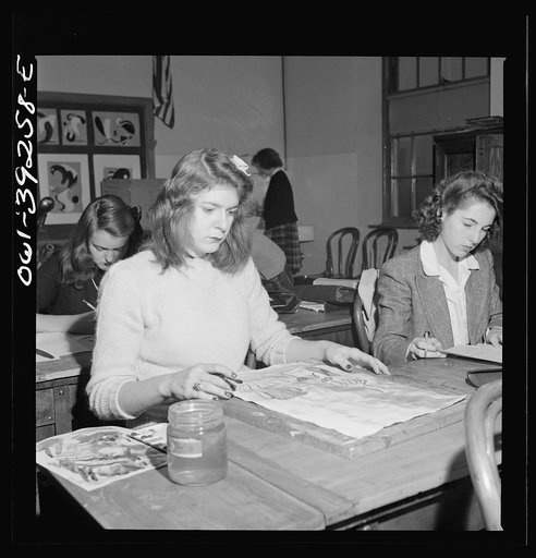 An art student at Woodrow Wilson High School