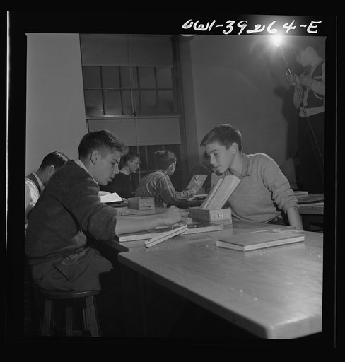 Washington, D.C. A mechanical drawing class at Woodrow Wilson High School