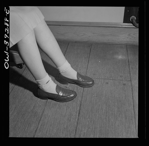 Washington, D.C. Moccasins are almost standard girl's footwear at Woodrow Wilson High School