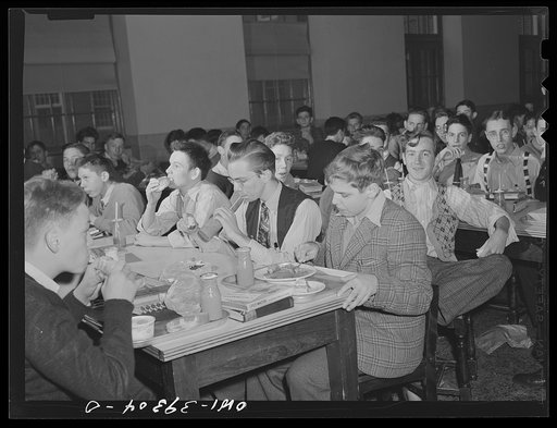 Washington, D.C. Lunch time in the student cafeteria at Woodrow Wilson High School