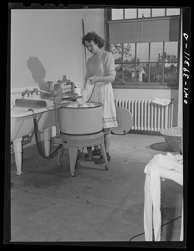 Washington, D.C. Home economics students working in the model industry at the Woodrow Wilson High School