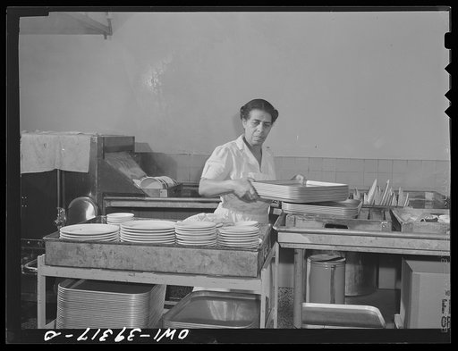 Washington, D.C. A cafeteria employee at Woodrow Wilson High School