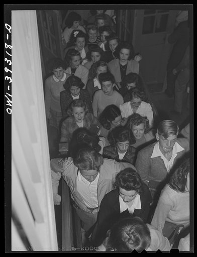 Washington, D.C. Students passing to class at Woodrow Wilson High School
