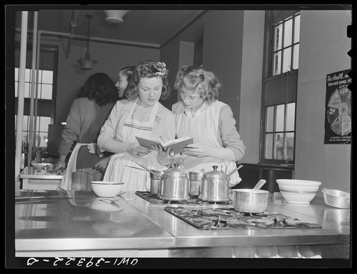 Washington, D.C. Making ceral in a cooking class at Woodrow Wilson High School