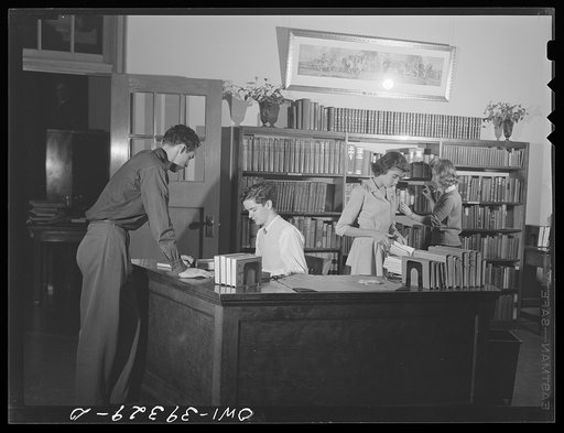 Washington, D.C. Students get half a credit for working one period a day in the library at Woodrow Wilson High School