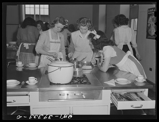 Washington, D.C. Class in food preparations at Woodrow Wilson High School