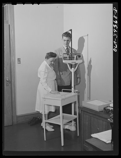 Washington, D.C. Students at the Woodrow Wilson High School are examined annually by the visiting doctor. In preparation for this, the school nurse records each student's height and weight on his chart