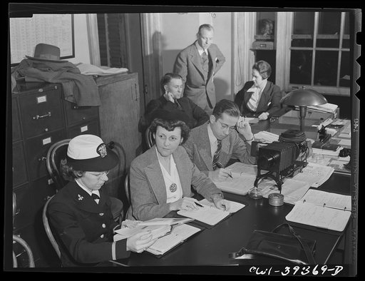 Washington, D.C. Mrs. Mary Spangler, a Woodrow Wilson High School teacher, at a class in organic chemistry which she attends in the evening at the U.S. Department of Agriculture
