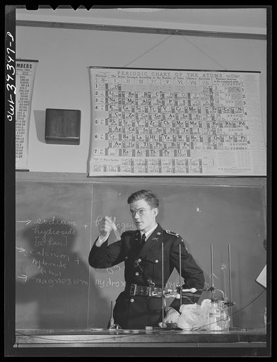 Untitled photo, possibly related to: Washington, D.C. Chemistry students performing a class demonstration at Woodrow Wilson High School
