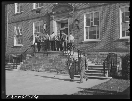 Washington, D.C. Woodrow Wilson High School students leaving the building at the end of the school day