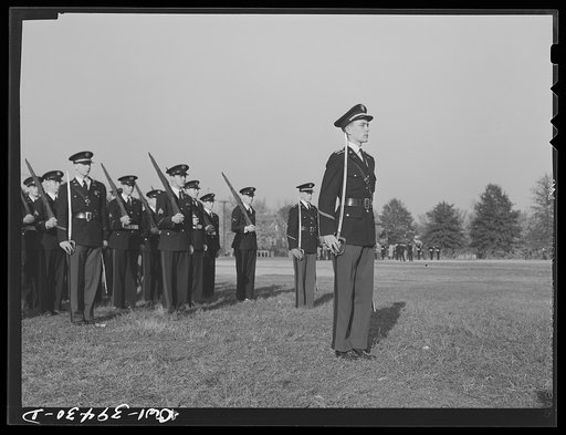 Washington, D.C. Members of the cadet corps at Woodrow Wilson High School