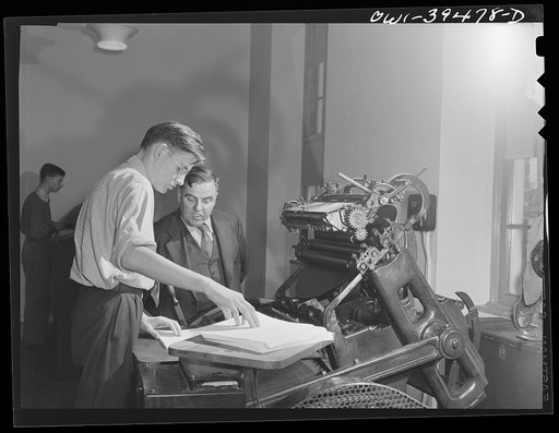 Washington, D.C. In a printing class at Woodrow Wilson High School