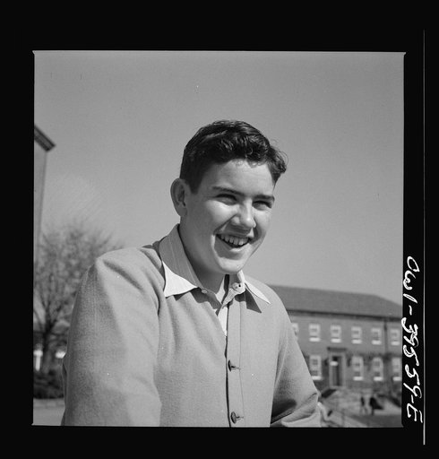 Untitled photo, possibly related to: Washington, D.C. A student at Woodrow Wilson High School