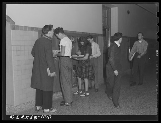 Washington, D.C. In the hall at Woodrow Wilson High School