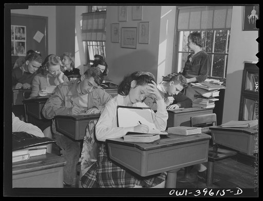 Washington, D.C. An algebra class at Woodrow Wilson High School