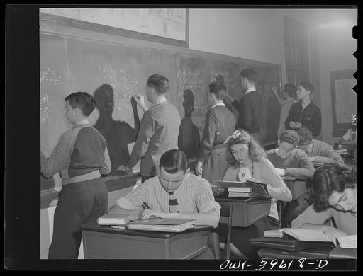 Washington, D.C. An algebra class at Woodrow Wilson High School
