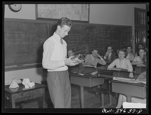 Untitled photo, possibly related to: Washington, D.C. A geometry class at Woodrow Wilson High School