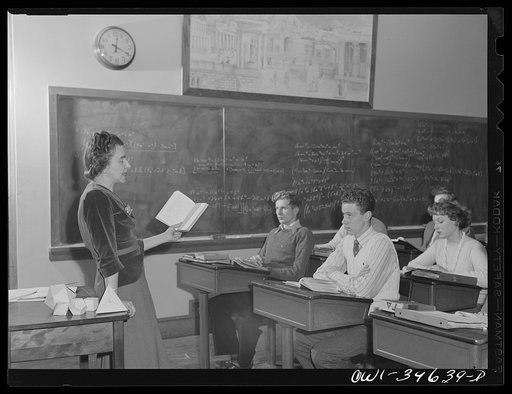 Washington, D.C. A geometry class at Woodrow Wilson High School