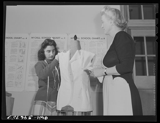 Washington, D.C. In a sewing class at Woodrow Wilson High School
