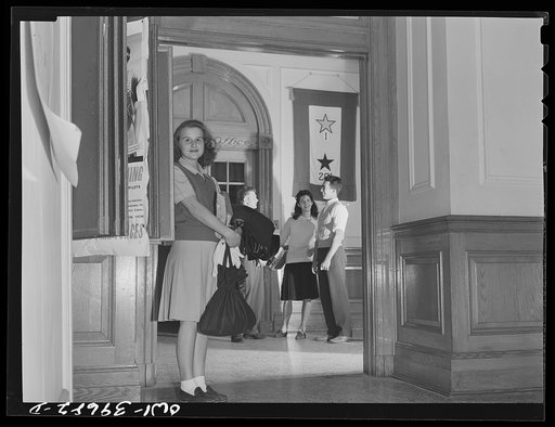 Washington, D.C. The front hallway at Woodrow Wilson High School