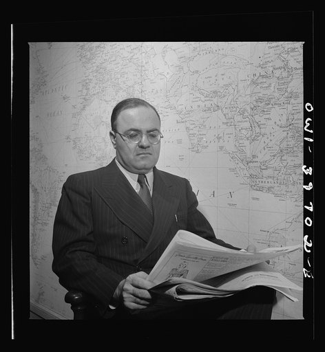 Hermann Spitzer, consultant on psychological warfare. Far East Section, Overseas Branch, Office of War Information