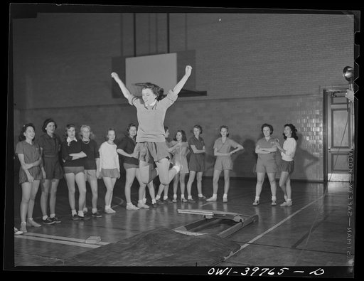 Washington, D.C. A class in physical education at Woodrow Wilson High School