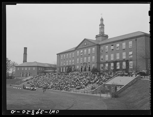 Washington, D.C. A pep assembly held in front of the Woodrow Wilson High School on the day before a football game