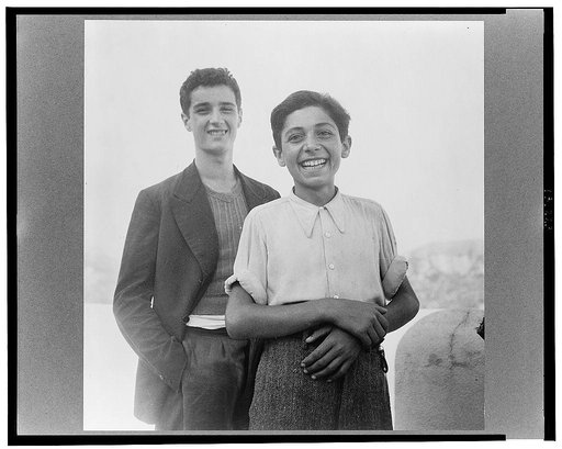 Sicilian boys on a holiday. The people are gradually returning to peacetime enjoyment