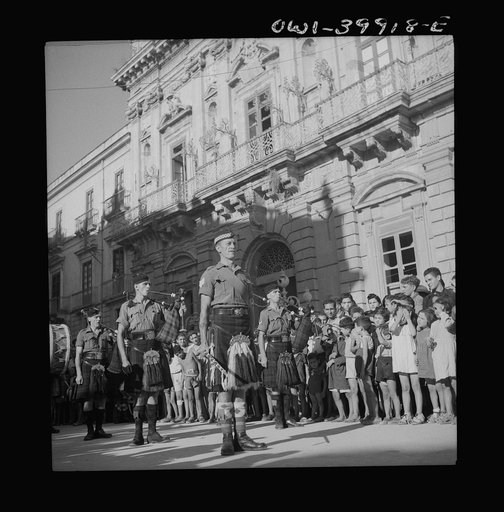 A band concert for Sicilians and Allied troops