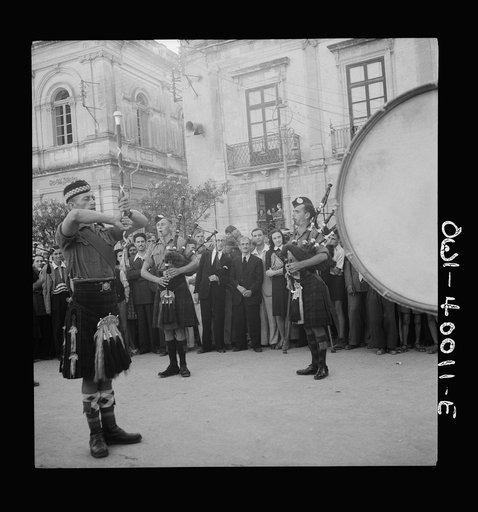 Italians love music, so the jock pipers of the British army entertained them frequently in the public square. Small liberties such as this touched the Sicilians deeply