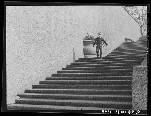 Washington, D.C. A boy playing in Meridan Hill Park