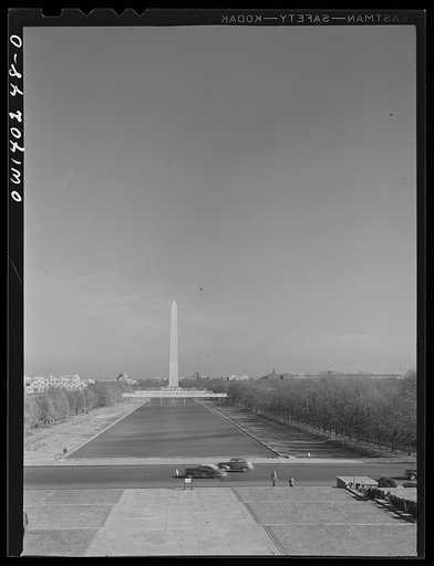 Washington, D.C. The Mall, looking east from the steps of the Lincoln Memorial