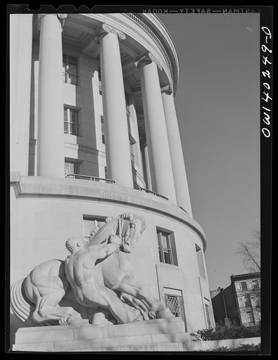 Washington, D.C. A statue in front of the Federal Trade Commission building