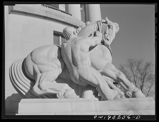 Washington, D.C. A statue in front of the Federal Trade Commission building