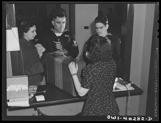 Washington, D.C. In the checkroom at the United Nations service center