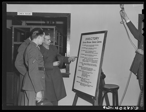 Washington, D.C. In the lobby at the United Nations service center