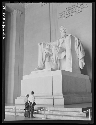 Untitled photo, possibly related to: Washington, D.C. Inside the Lincoln memorial