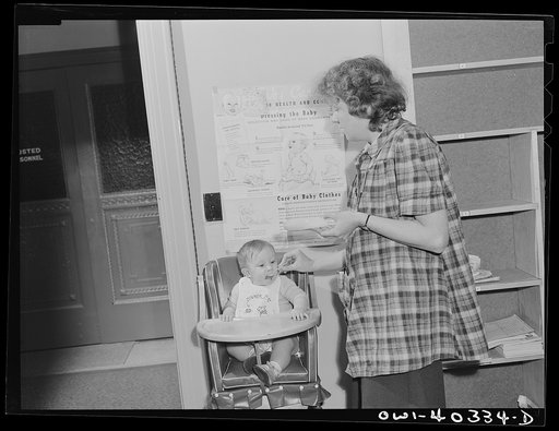 Washington, D.C. A child being taken care of in the United Nations service center nursery