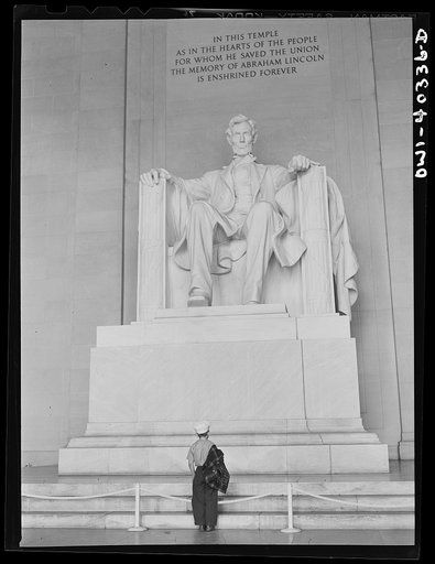 Untitled photo, possibly related to: Washington, D.C. Inside the Lincoln memorial