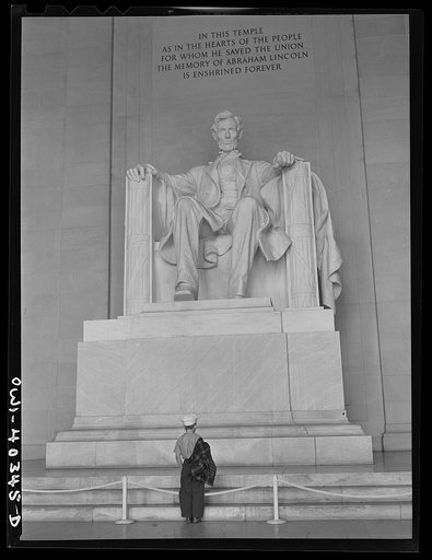 Untitled photo, possibly related to: Washington, D.C. Inside the Lincoln memorial
