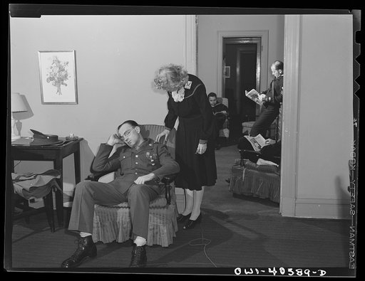 Washington, D.C. Servicemen who sleep in the lounge at the United Nations service center between trains can have an attendant wake them at a specified time