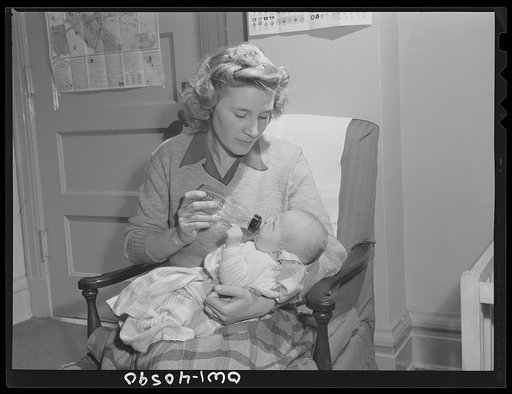 Washington, D.C. Lynn Massman and her son Joey at the United Nations service center nursery