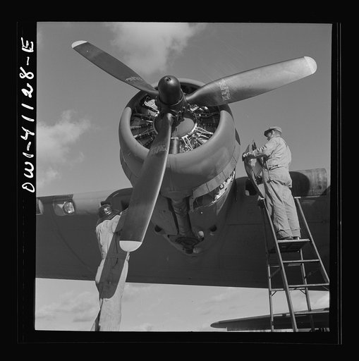 Boeing aircraft plant, Seattle, Washington. Production of B-17F (Flying Fortress) bomber