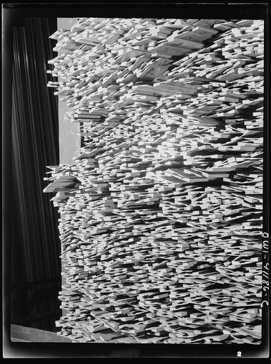 Boeing aircraft plant, Seattle, Washington. Production of B-17 (Flying Fortress) bombing planes. Material for the construction of B-17 (Flying Fortress) bombers