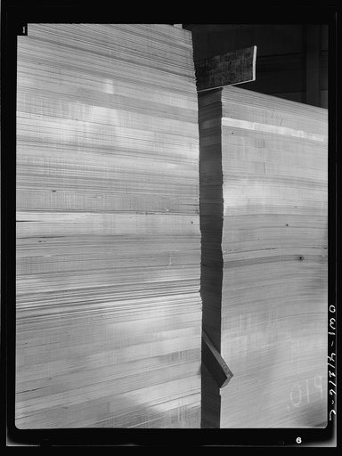 Untitled photo, possibly related to: Boeing aircraft plant, Seattle, Washington. Production of B-17 (Flying Fortress) bombing planes. Material for the construction of B-17 (Flying Fortress) bombers