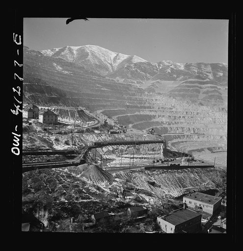 Untitled photo, possibly related to: Bingham Canyon, Utah. Open-pit workings of the Utah Copper Company