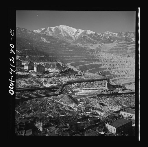 Untitled photo, possibly related to: Bingham Canyon, Utah. Open-pit workings of the Utah Copper Company
