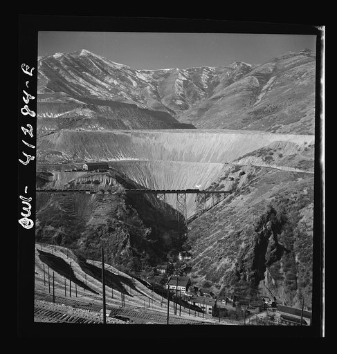 Bingham Canyon, Utah. Open-pit workings of the Utah Copper Company