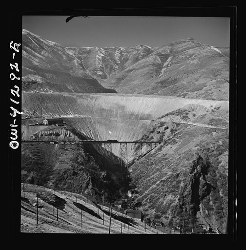 Untitled photo, possibly related to: Bingham Canyon, Utah. Open-pit workings of the Utah Copper Company